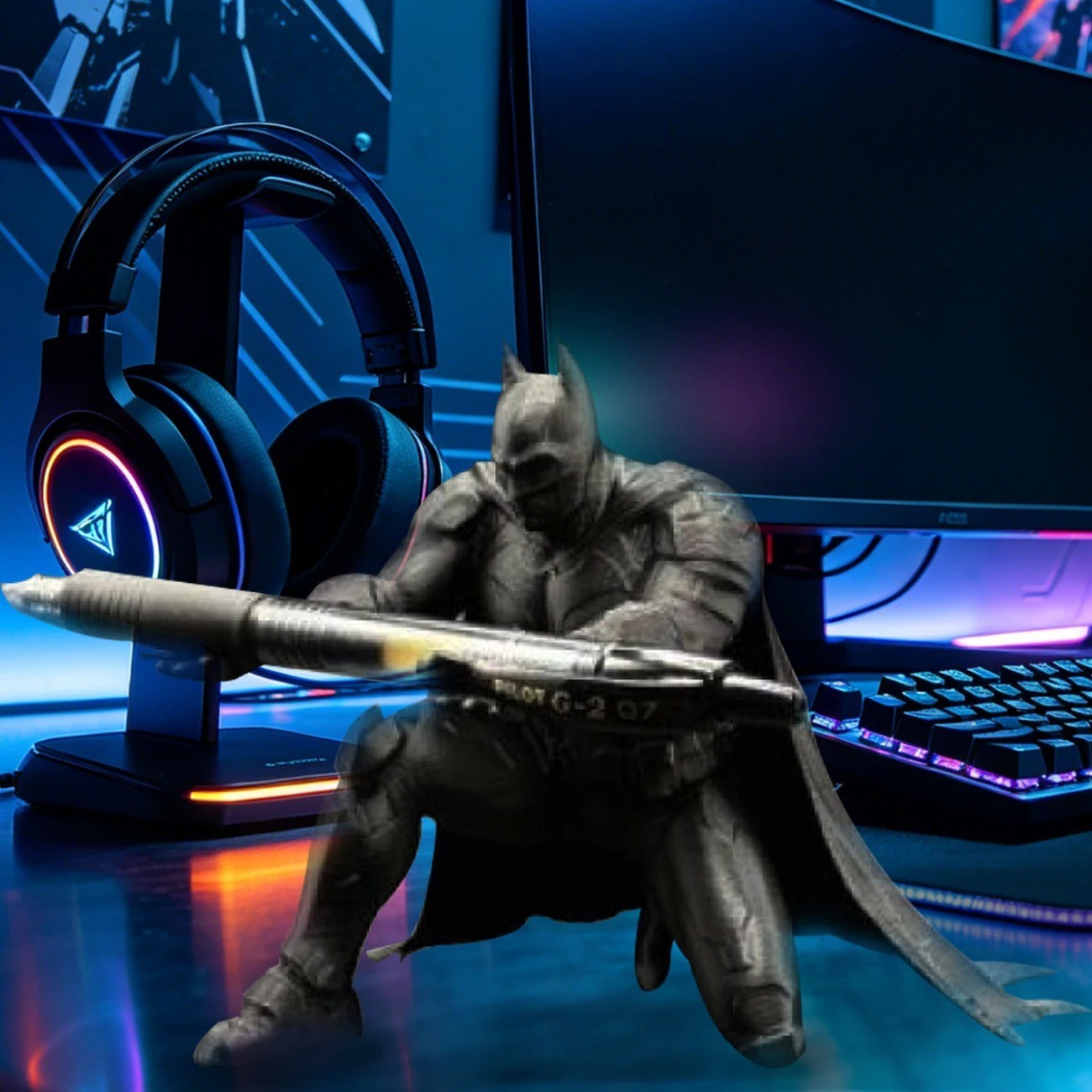 Batman Pen Holder - Custom Desktop Decor Pen Holder