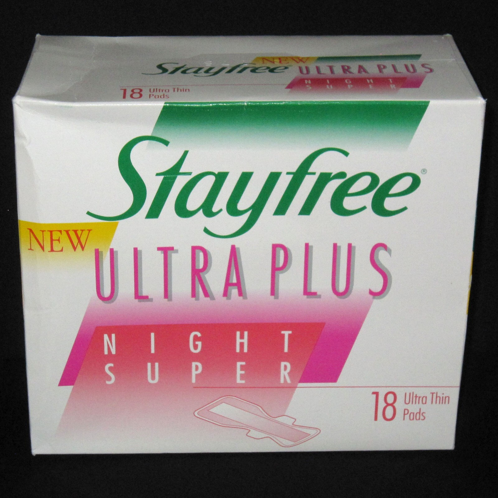 Vintage 1991 Vintage Stayfree Ultra Plus Night Super 18 Pads 1990s Feminine Prop