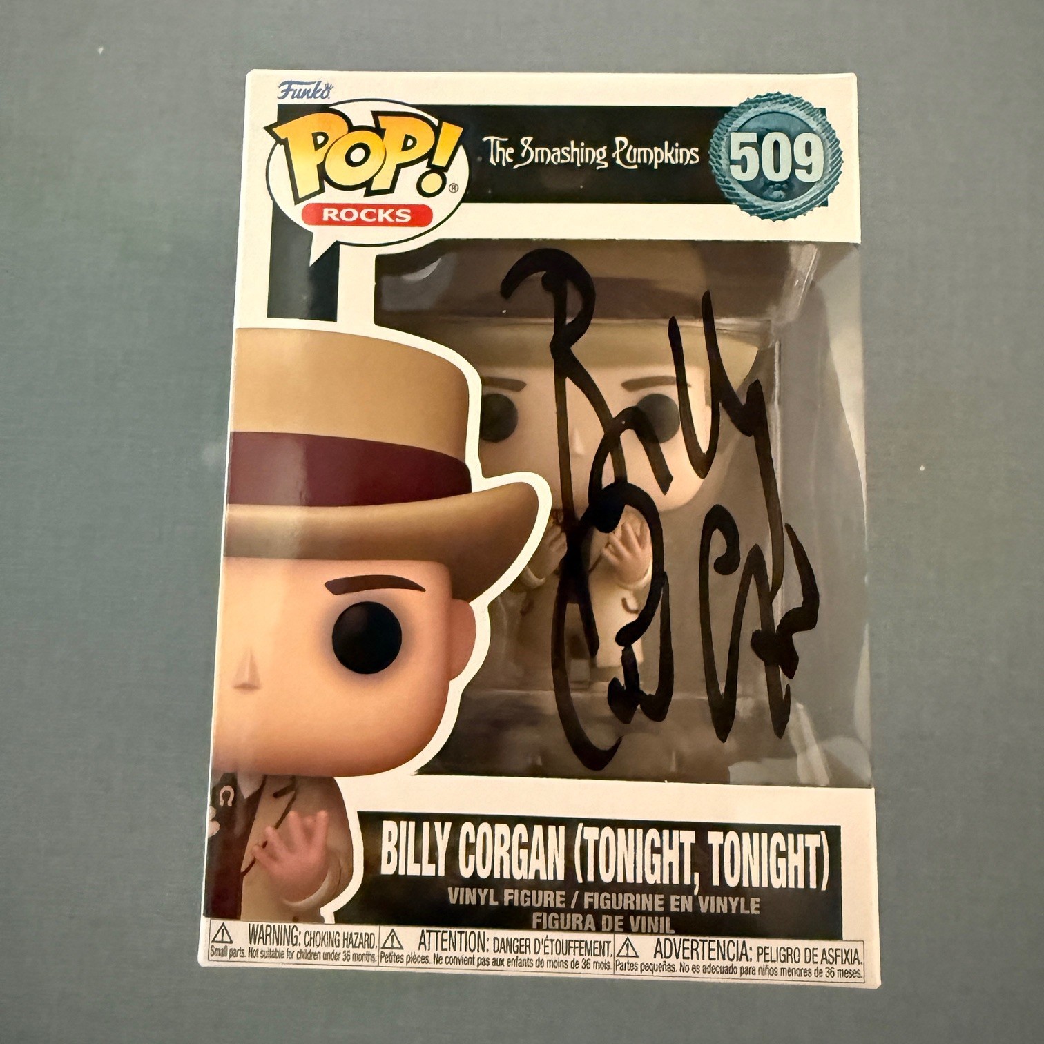 BILLY CORGAN SMASHING PUMPKINS SIGNED / AUTOGRAPHED FUNKO POP + COA NICE