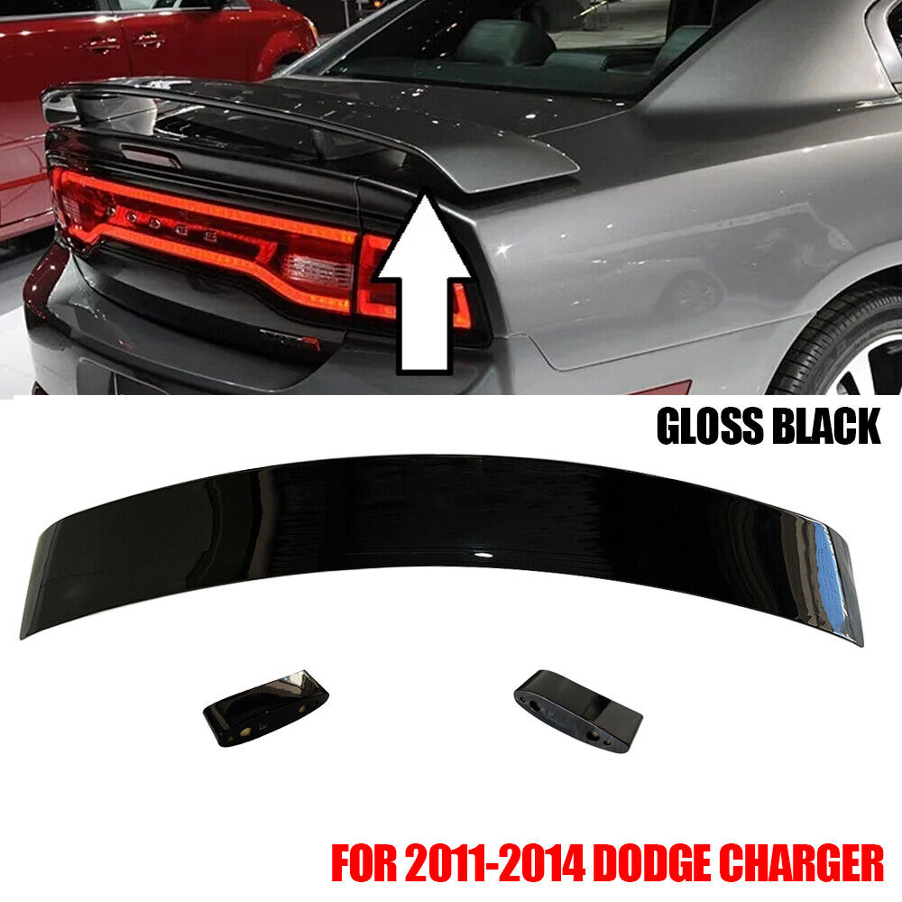 GLOSS BLACK REAR SPOILER FOR 2011 2012  2013 2014 DODGE CHARGER Super Bee Style