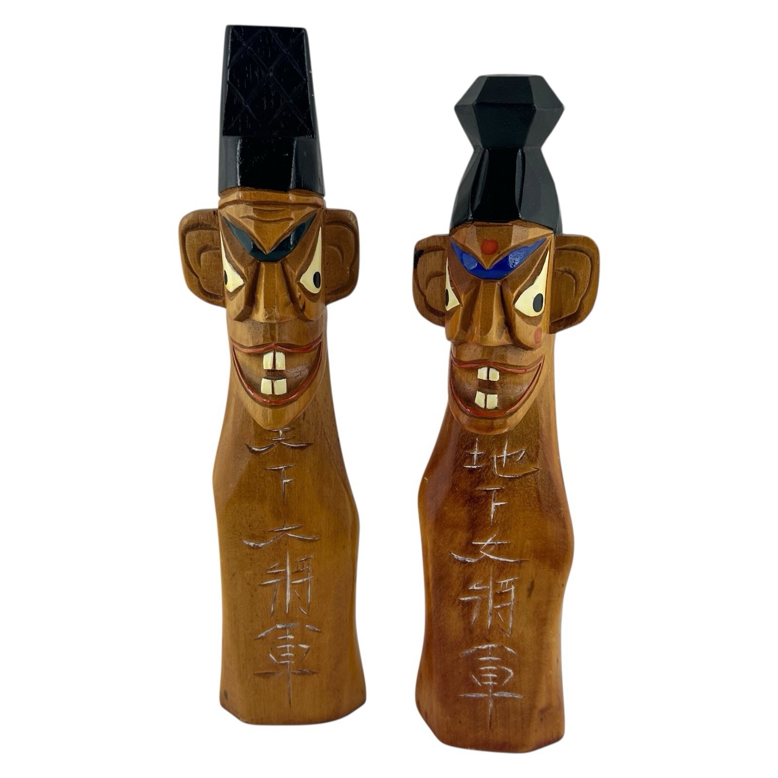 KOREAN JANGSEUNG 1 pair, KOREAN TRADITIONAL TOTEM POLE AT THE VILLAGE ENTRANCE