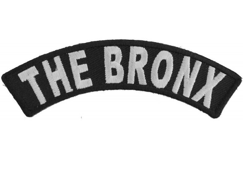 The Bronx  Biker Top Rocker Sew on Iron on Embroidered Patch 4