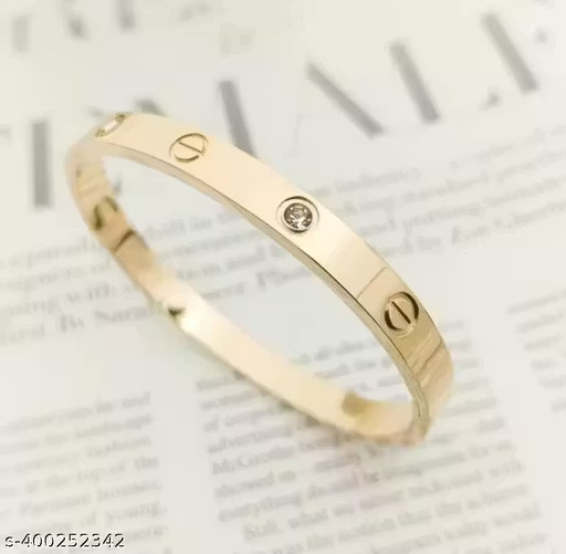 Gold High Quality Stainless Steel Cubic Zirconia Crystal Full Stone Gold Bangle