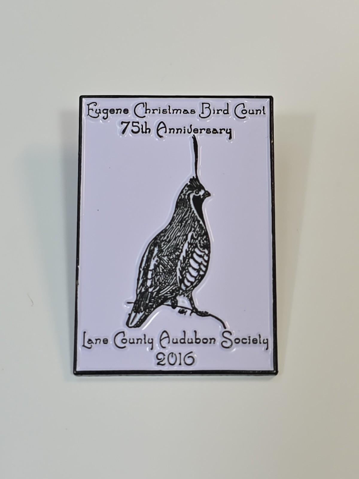 Lane County Audubon Society Pin Eugene OR Christmas Bird Count 75th Anniversary