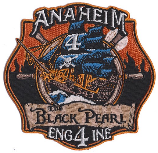 Anaheim, CA  Engine 4 The Black Pearl - Fire Patch NEW