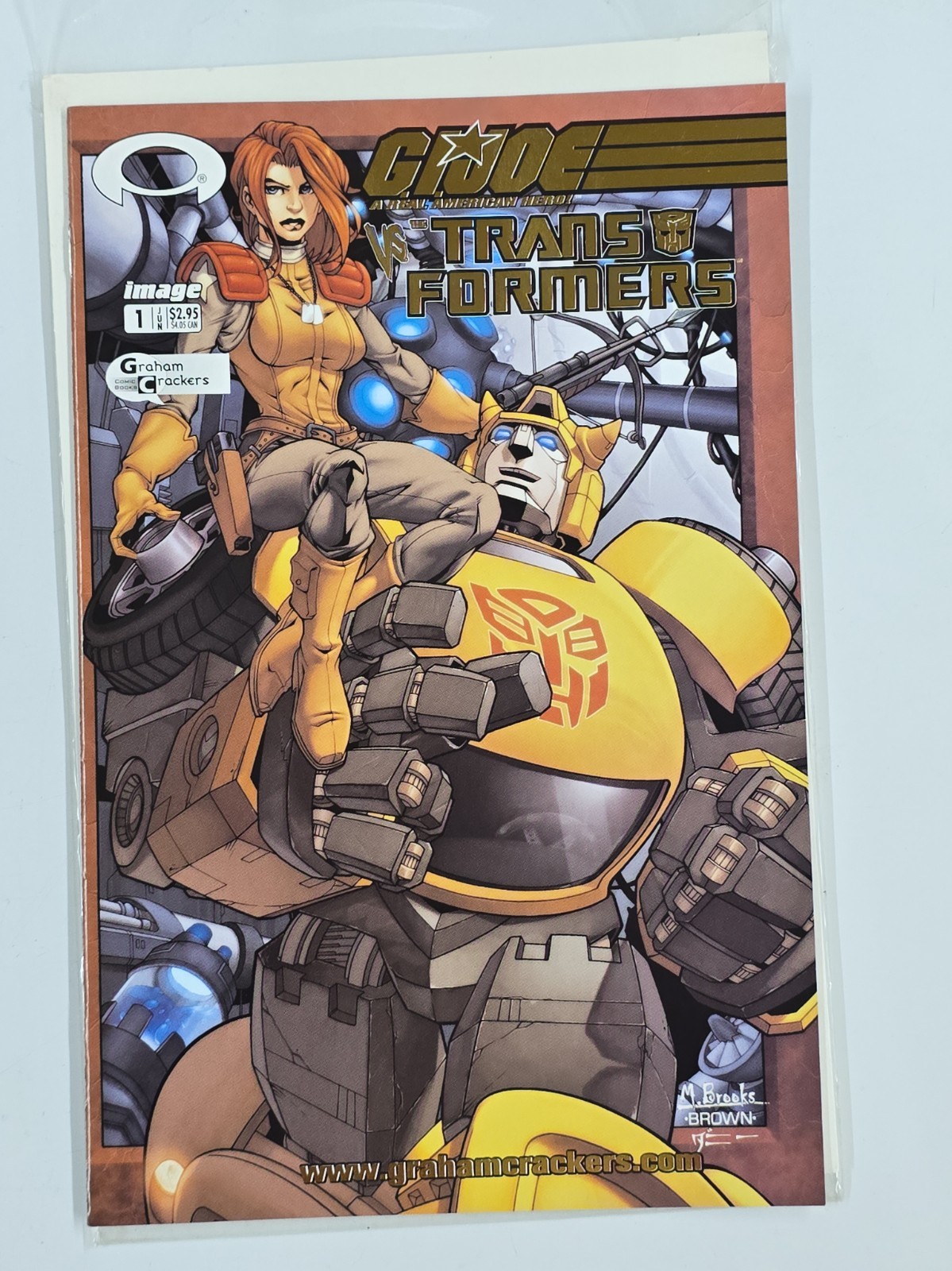 GI Joe vs Transformers #1 (2003) GCC exclusive GOLD FOIL Very Rare 