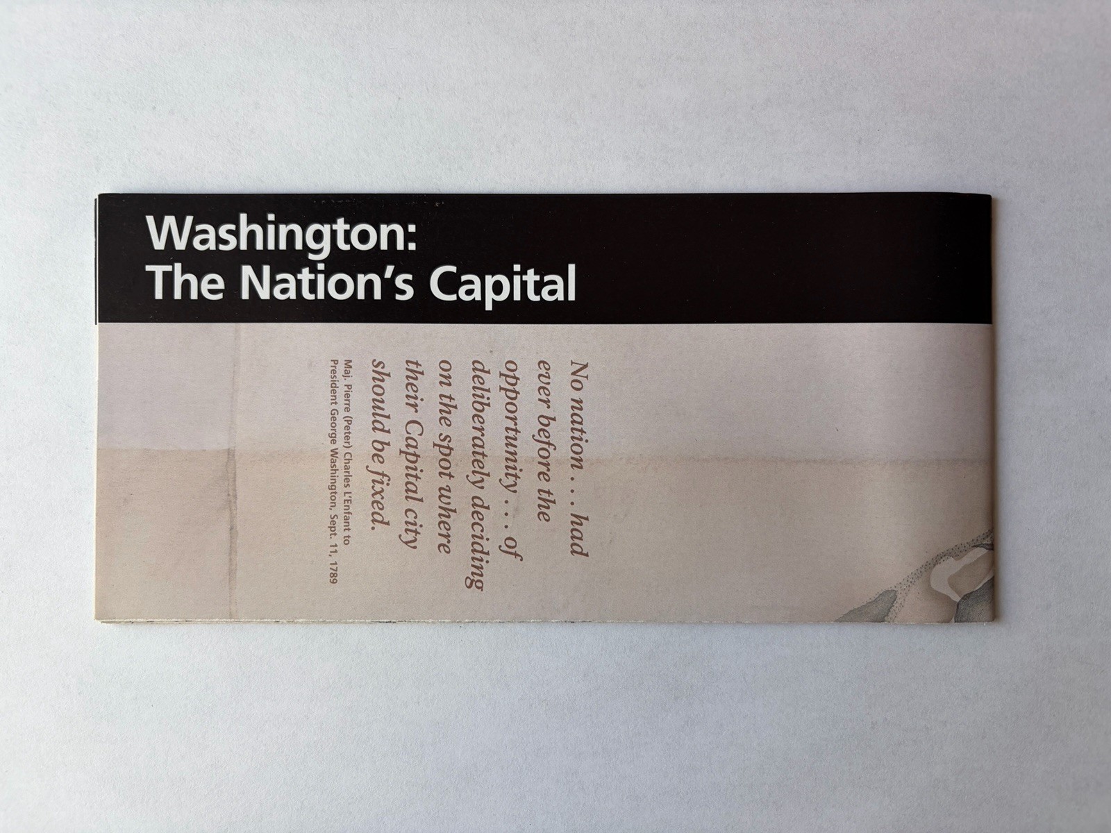 Washington: The Nation’s Capital NPS  Unigrid Brochure - New