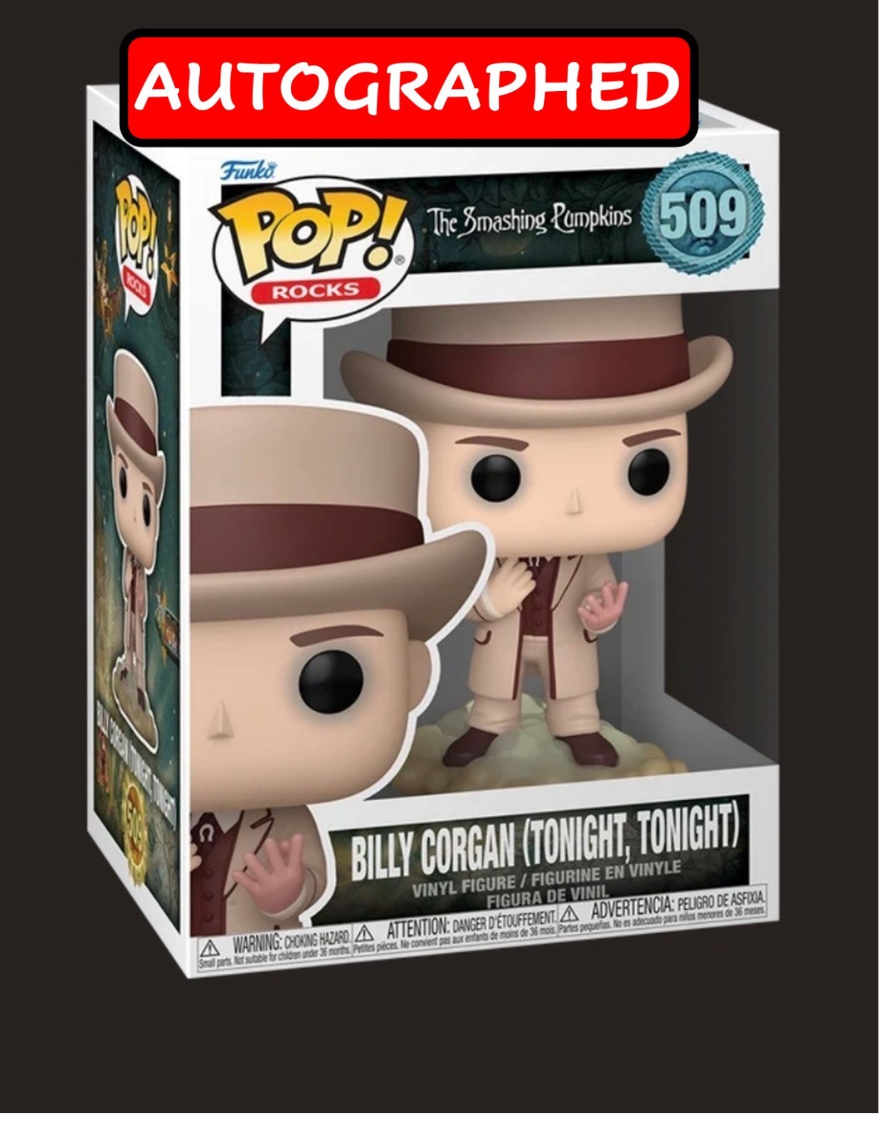 Billy Corgan Tonight Tonight AUTOGRAPHED Funko Pop Smashing Pumpkins 509 PRESALE