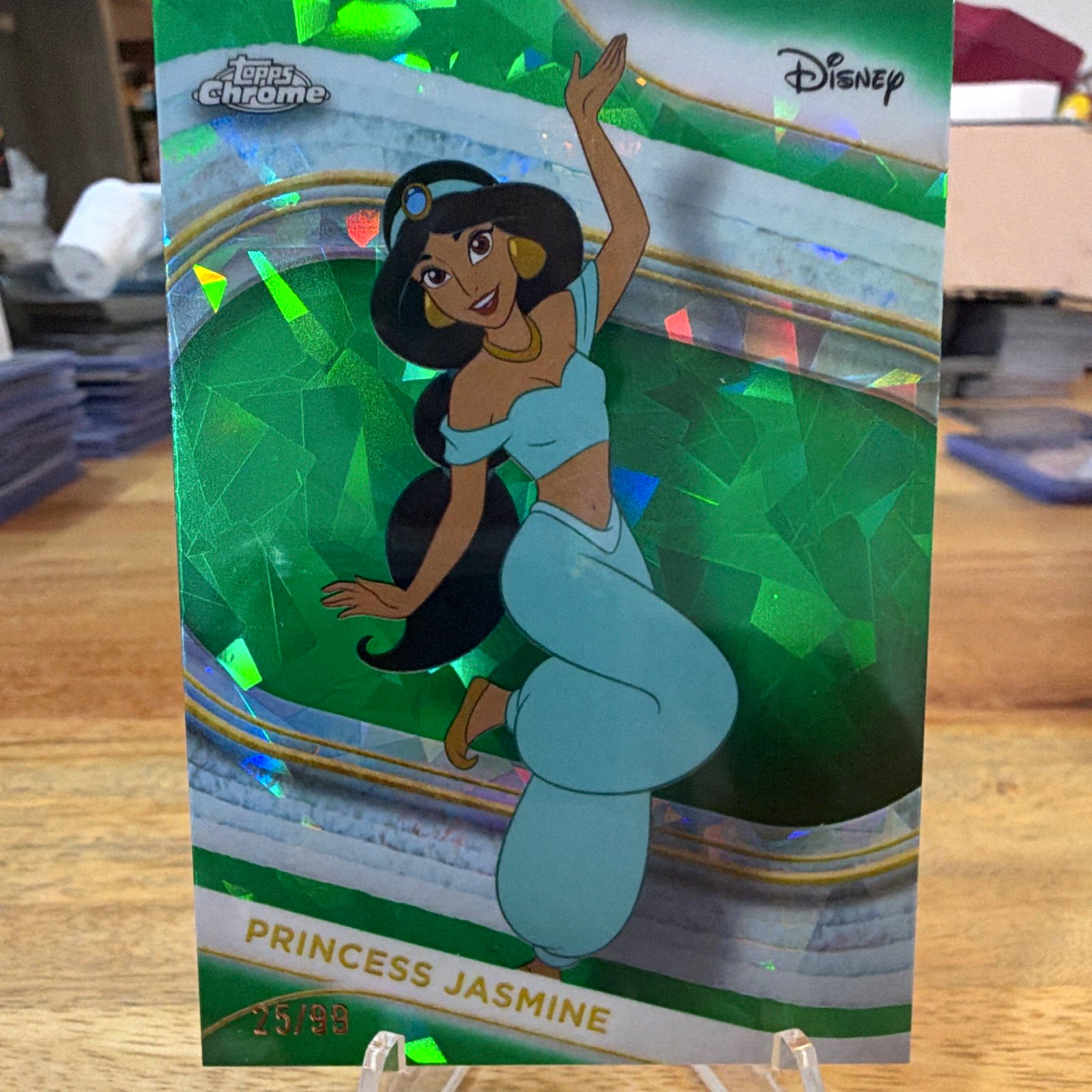Princess Jasmine - 2025 Topps Chrome Disney Sapphire Aladdin #185 Green /99