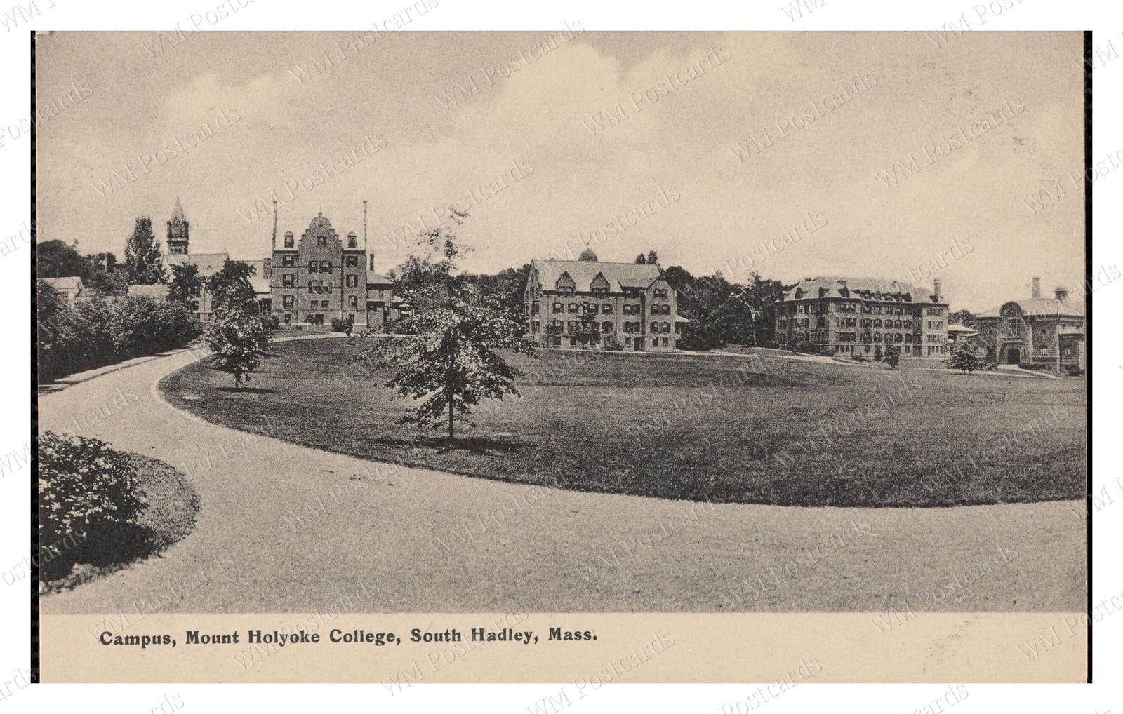 South Hadley Massachusetts circa 1910s Mount Holyoke Campus Standard Postcard