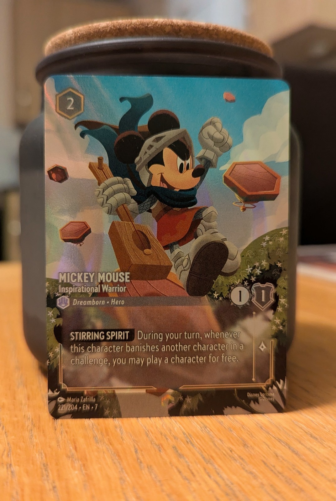 Disney Lorcana Mickey Mouse 221/204 Inspirational Warrior Enchanted NM  🔥🔥🔥