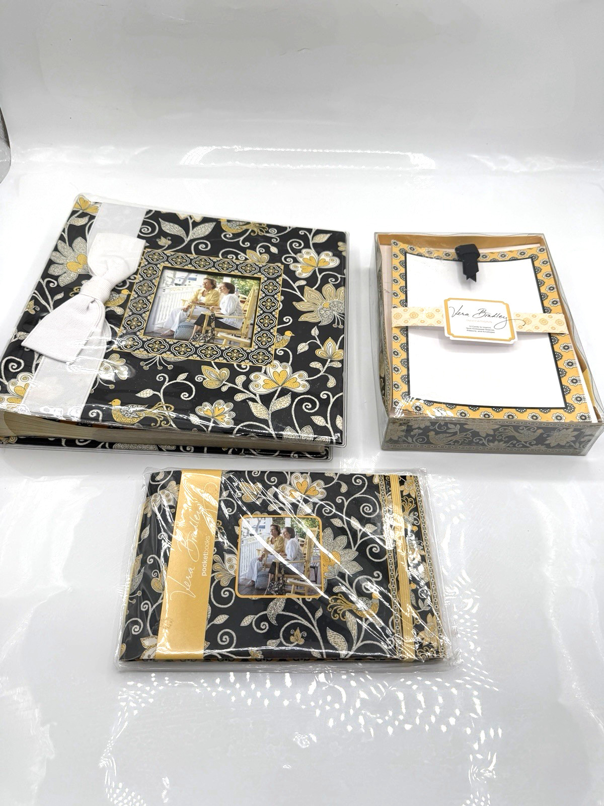 Vera Bradley “YELLOW BIRD” Collection Of NIB STATIONARY,BRAG-BOOK, & PHOTO ALBUM