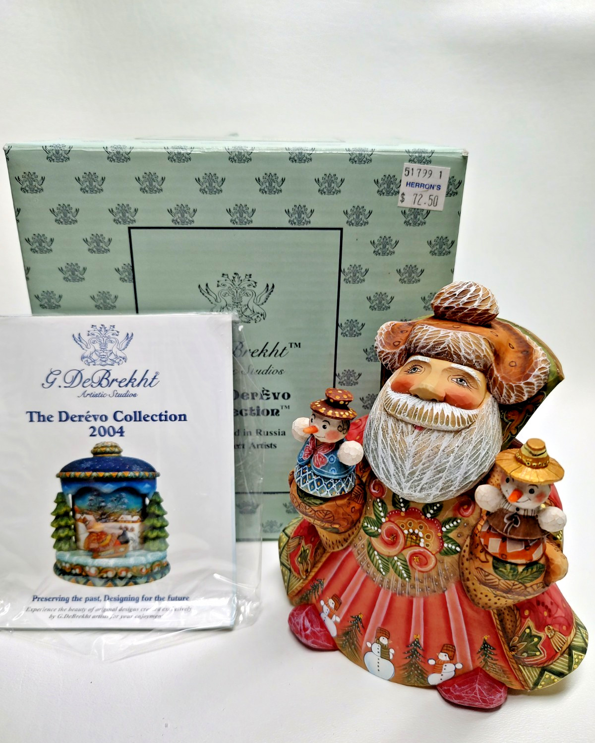 Vintage 2005 G. DeBrekht Friendship Santa Village Friends Series #51799-1 5\