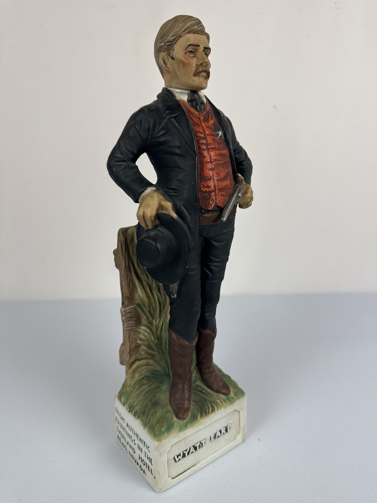 Vintage Wyatt Earp McCormick Distilling Decanter Americana Porcelain