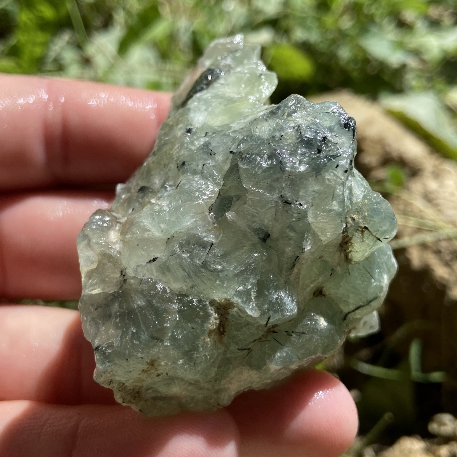 Beautiful Raw Green Prehnite Natural Cluster 4.66 Oz