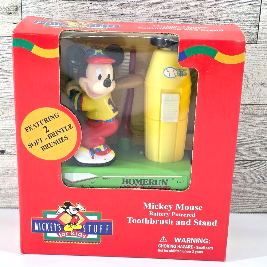 VTG Mickey's Stuff for Kids Mickey Mouse Battery Powered Toothbrush and Stand