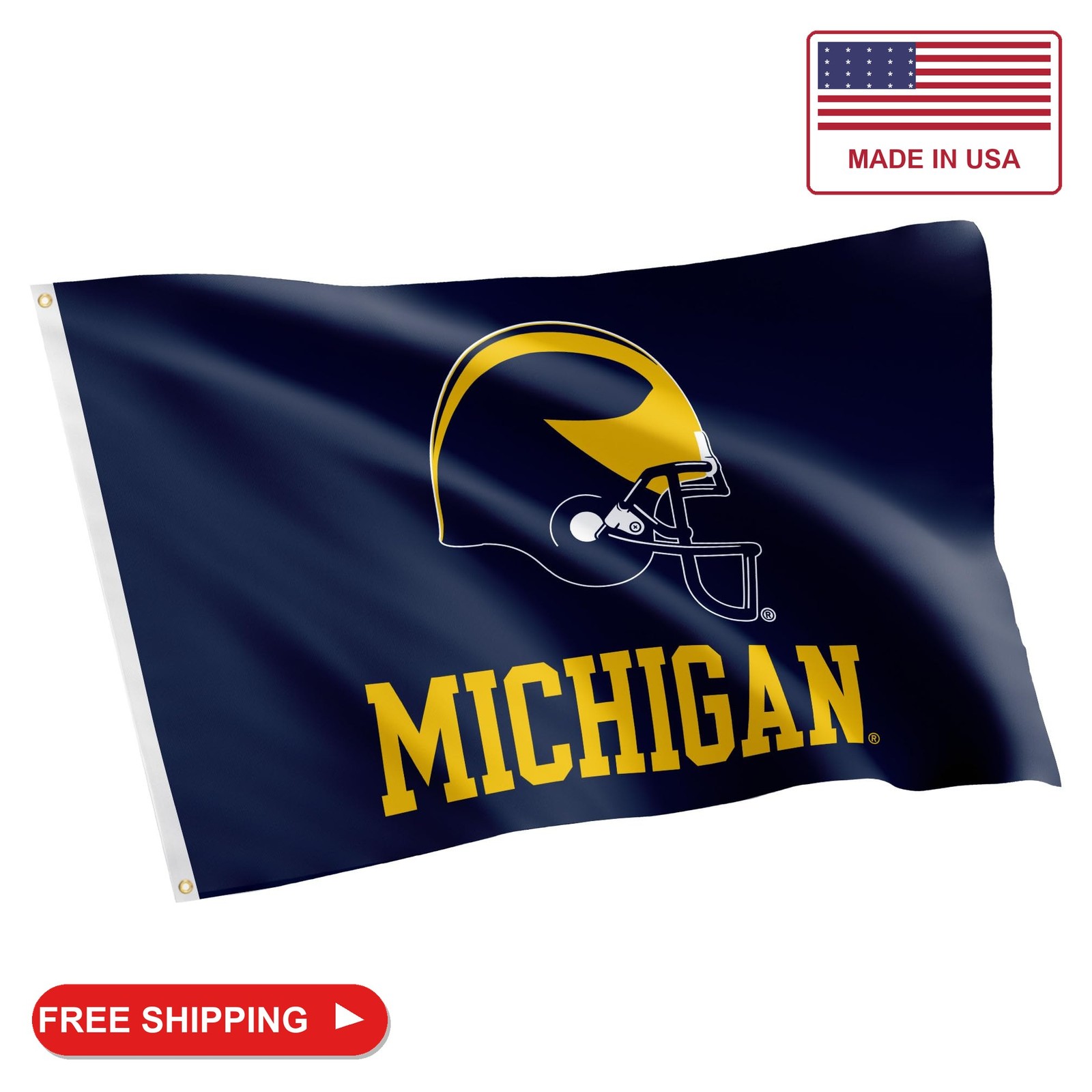 Desert Cactus University of Michigan Wolverines Flag 3x5 Outdoor (Y)