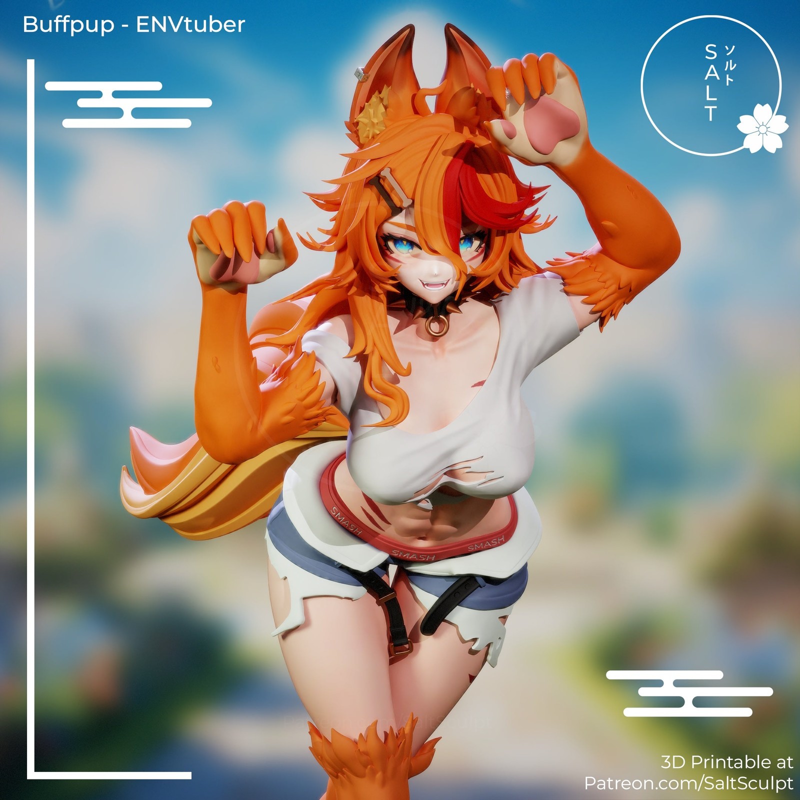 Hand Painted Buffpup – Vtuber (SFW/NSFW 18+)