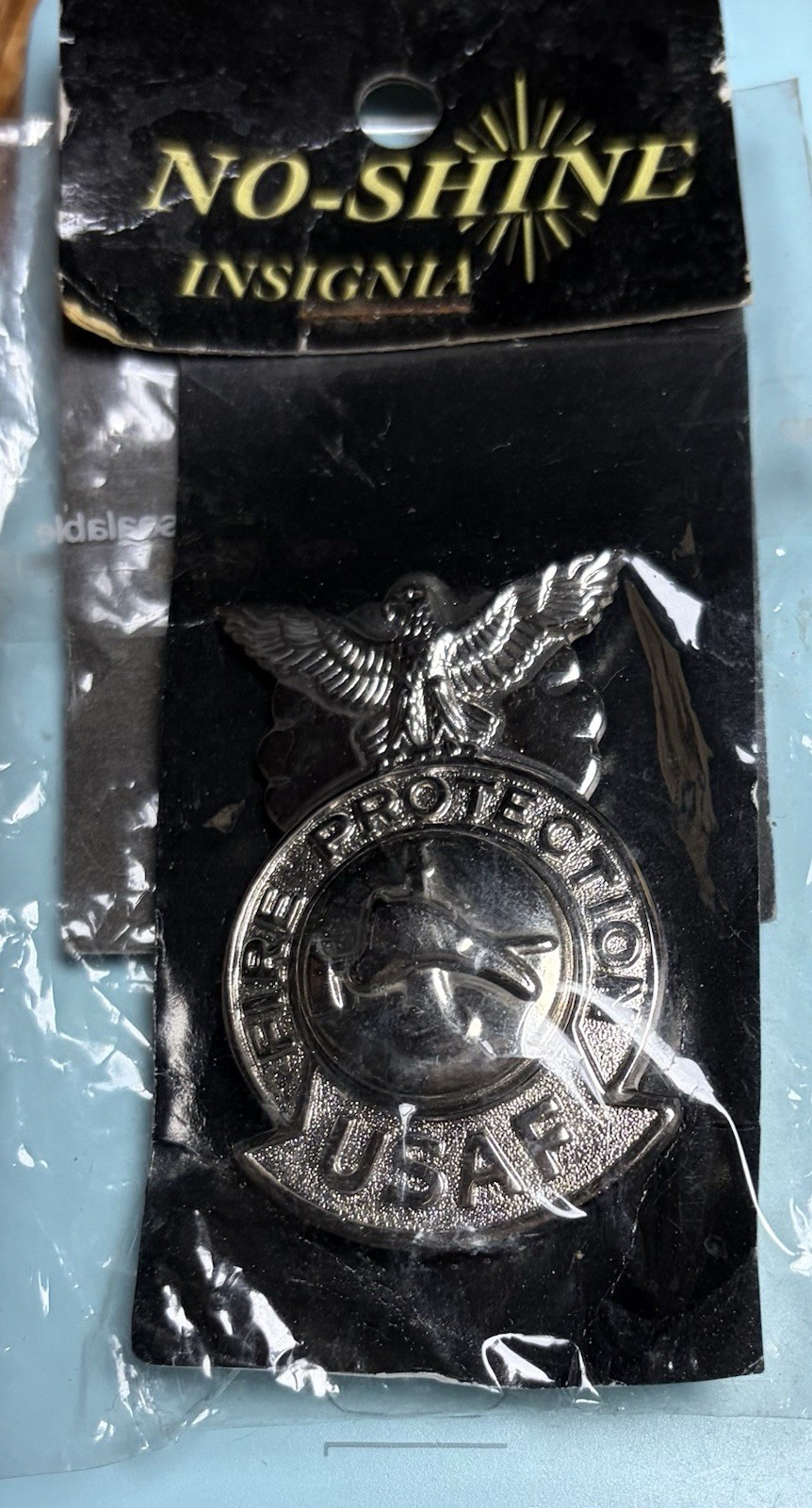 USAF Fire Protection Badge No-Shine Insignia Firefighter Eagle NEW in Package