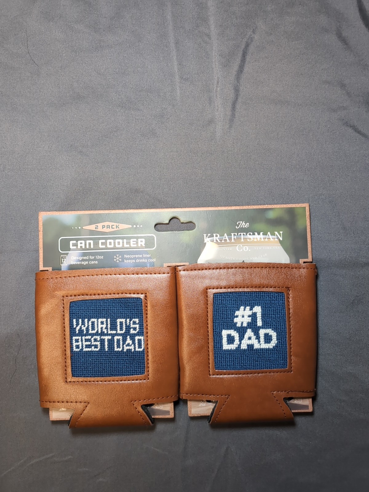 The Kraftsman Co. 2 Pack Leather Can Coozies \