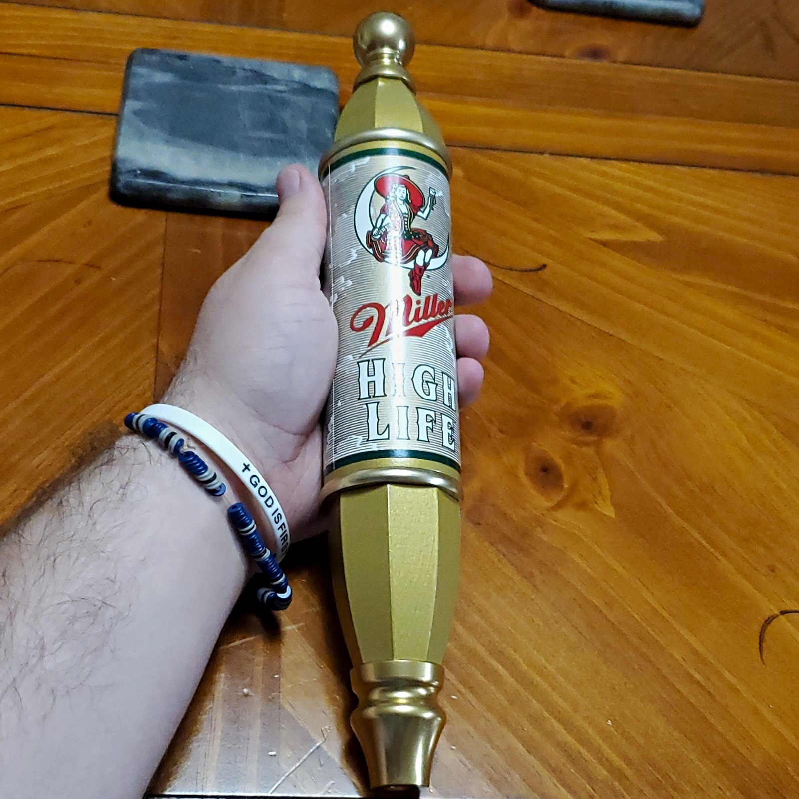 Nos Vintage Miller High Life Girl On Moon Gold 12\