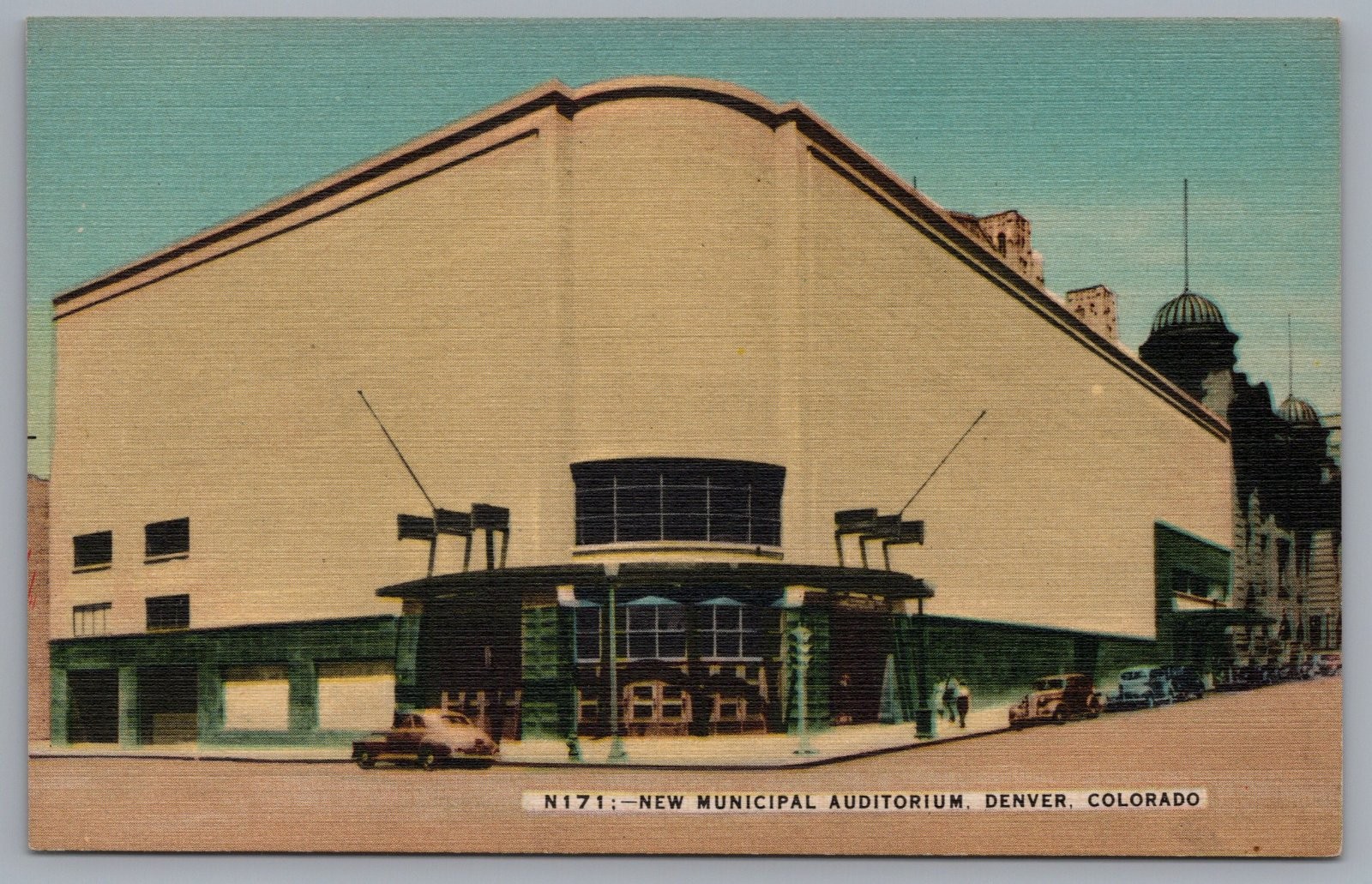 Denver Colorado New Municipal Auditorium Postcard