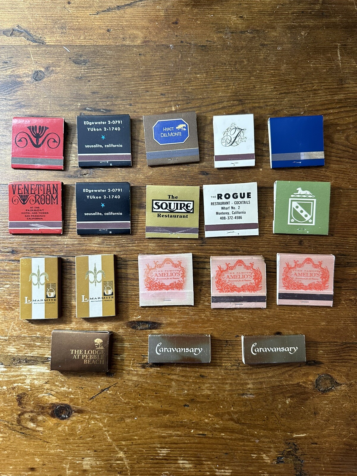 Lot (18) RARE Vintage San Francisco Hotel and Restaurant Matches Matchbooks 70s
