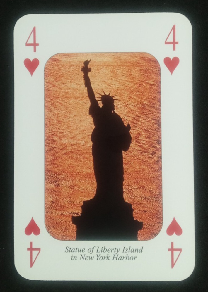 New York City Playing Card 4 Hearts