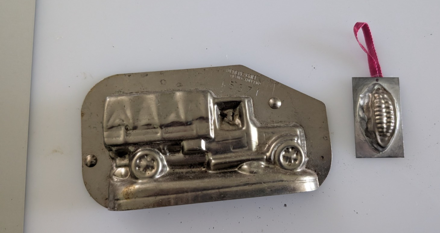Vintage Chocolate Candy Mold Lot Single Halfs Vormenfabriek Tilburg Truck Lorry