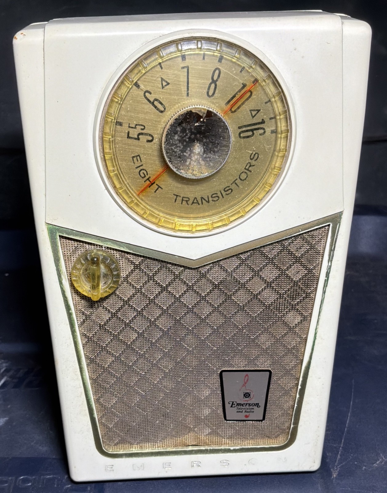 1950\'s vintage ~EMERSON old AM 8-Transistor PORTABLE antique RADIO~ Model # 888