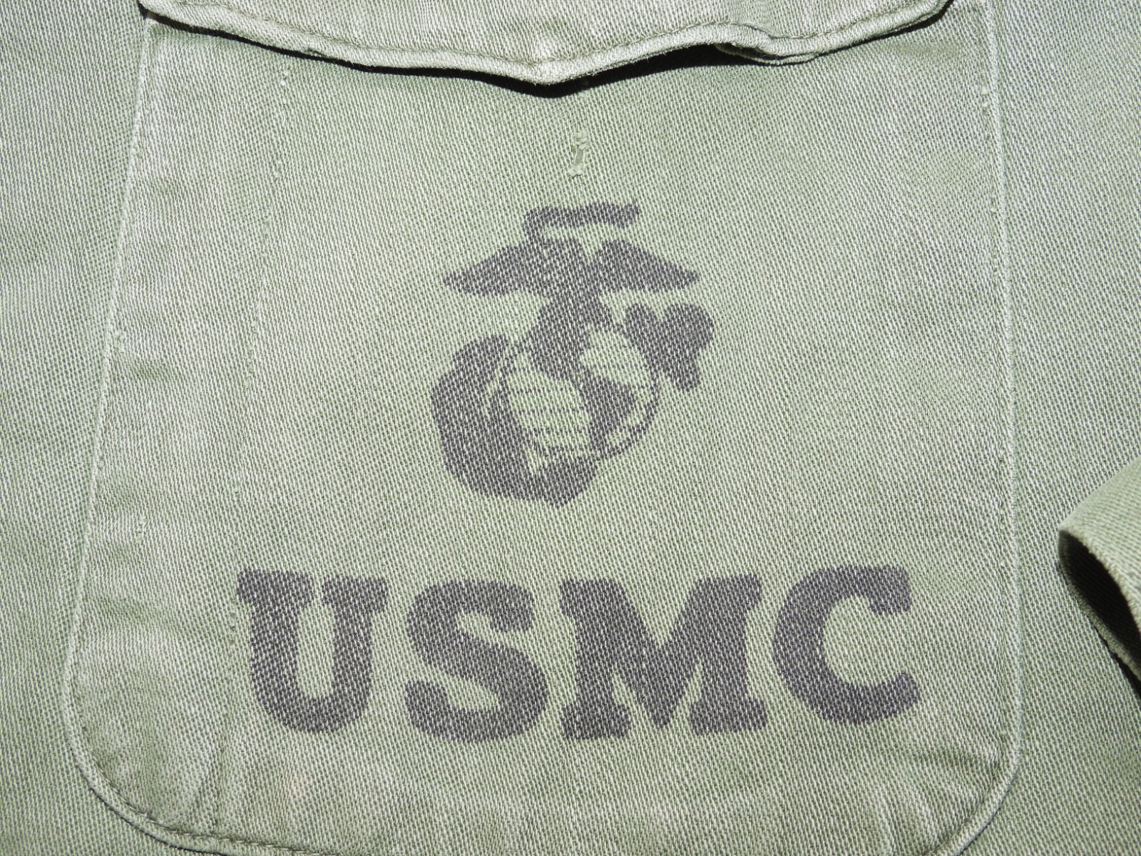 USMC Marine US Vietnam P-58 Sateen Combat Fatigue Shirt Vtg OD Utility Coat Rare