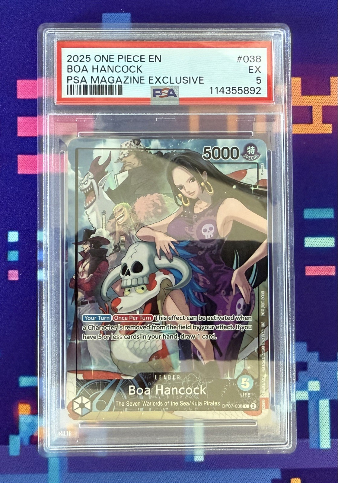 2025 ONE PIECE PROMOS PSA MAGAZINE EXCLUSIVE #038 BOA HANCOCK PSA 5
