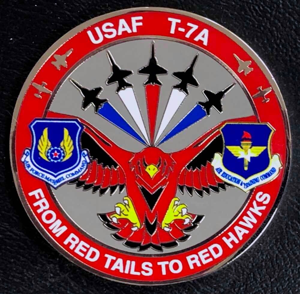 NEW USAF – BOEING T-7 RED HAWK TRAINER COIN- T-7A REDHAWK - EDWARDS AFB