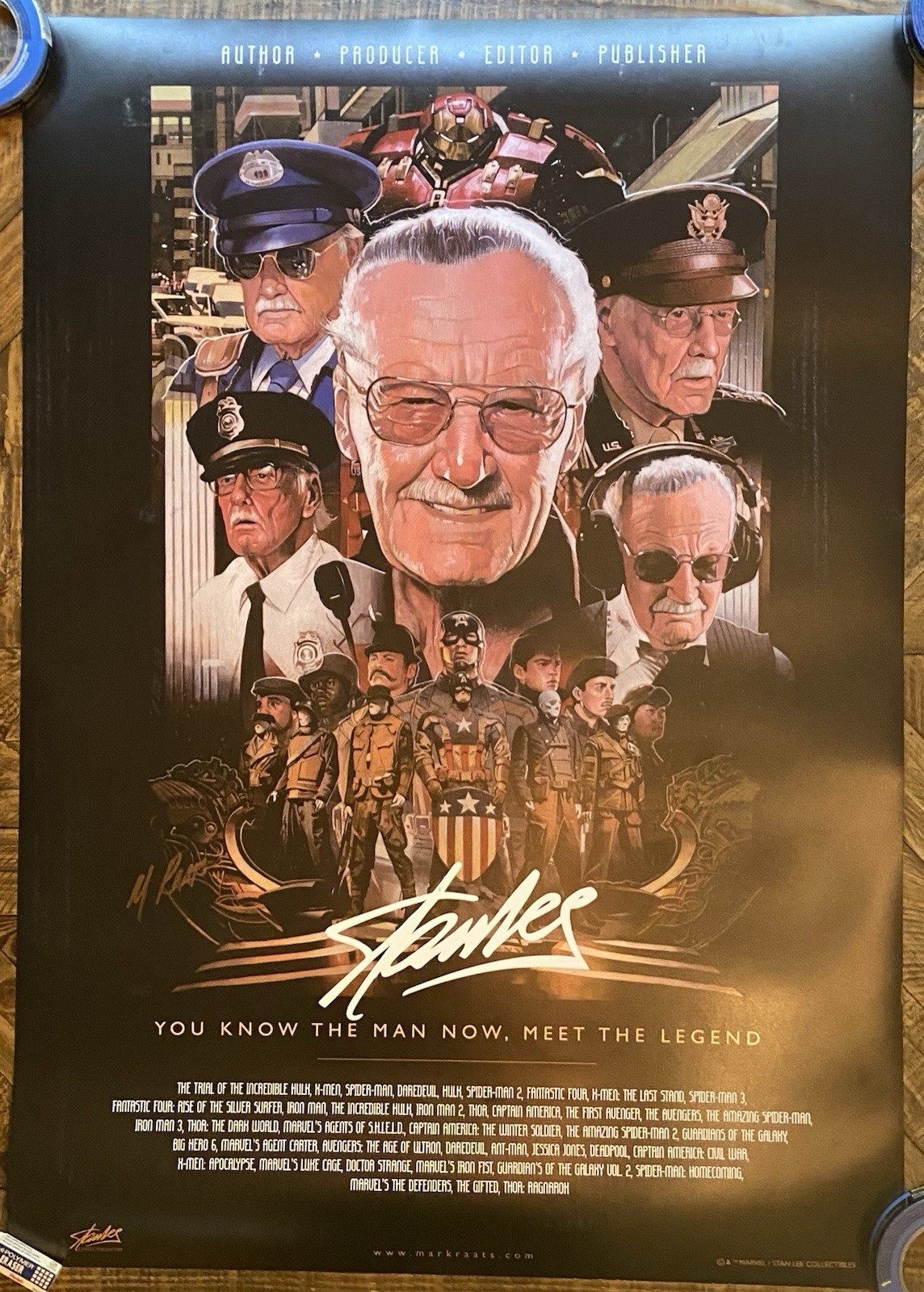 Stan Lee Very Rare Mark Raats Signed Poster  Supernova Australia Limited to 100
