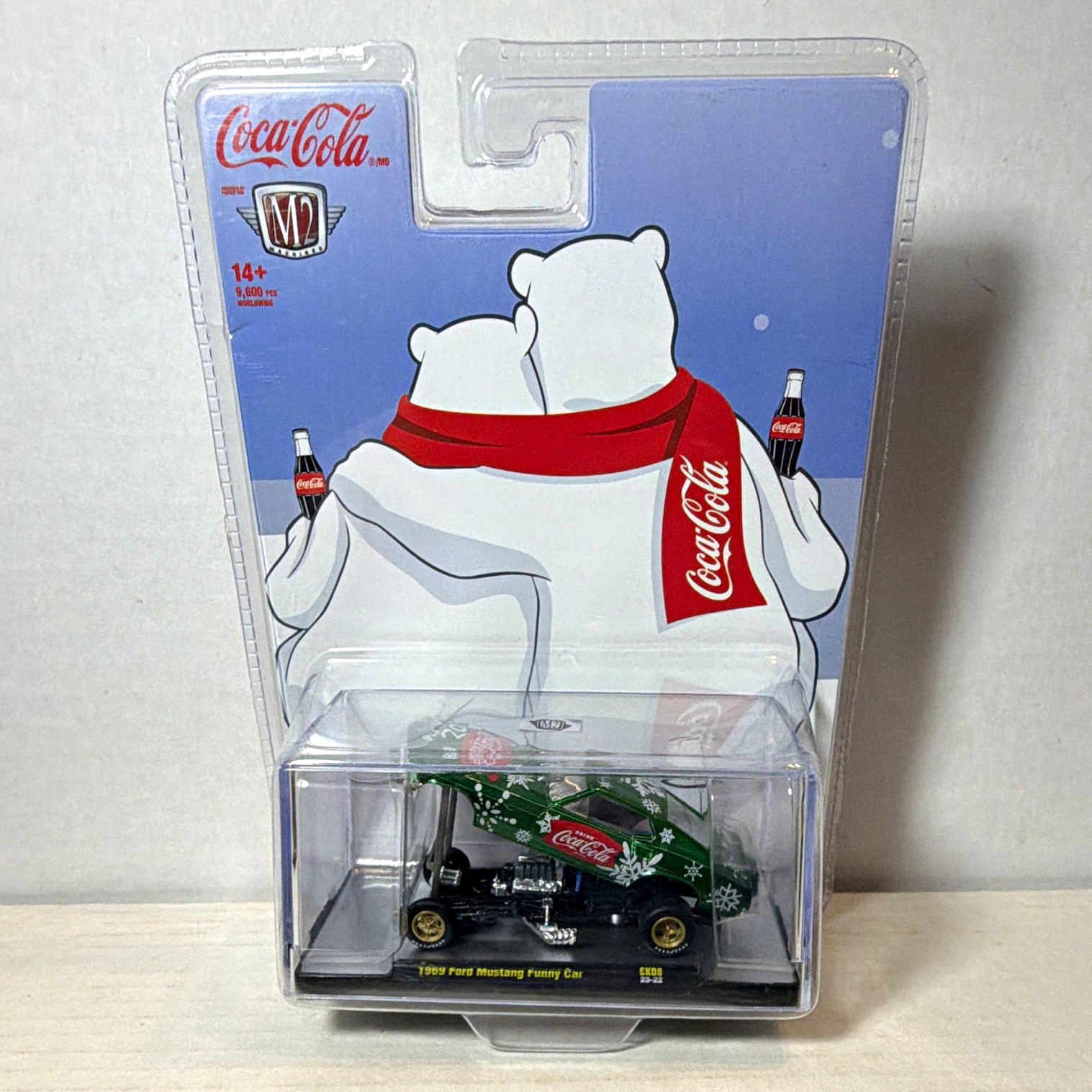 Coca-Cola M2 Machines 1969 Ford Mustang Funny Car Diecast Green/Red/White