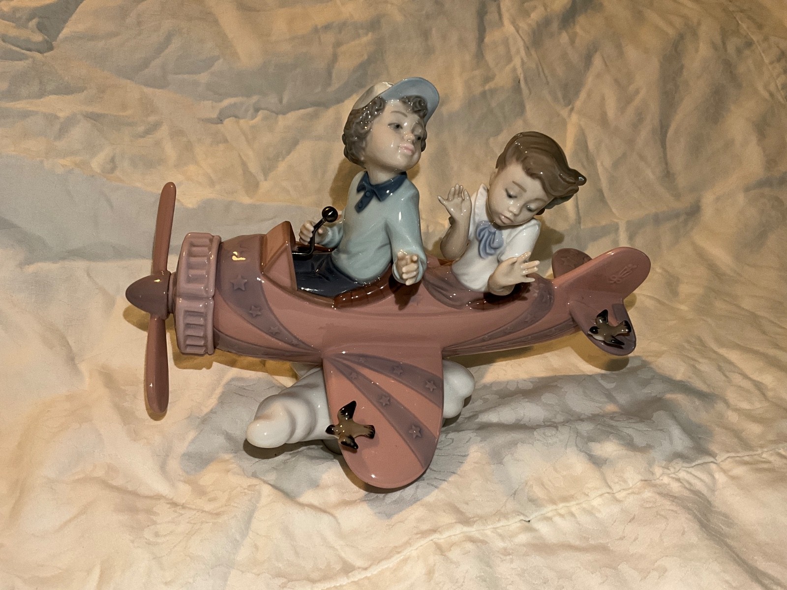 Lladro 5698 “Don't Look Down” Porcelain Figurine Airplane