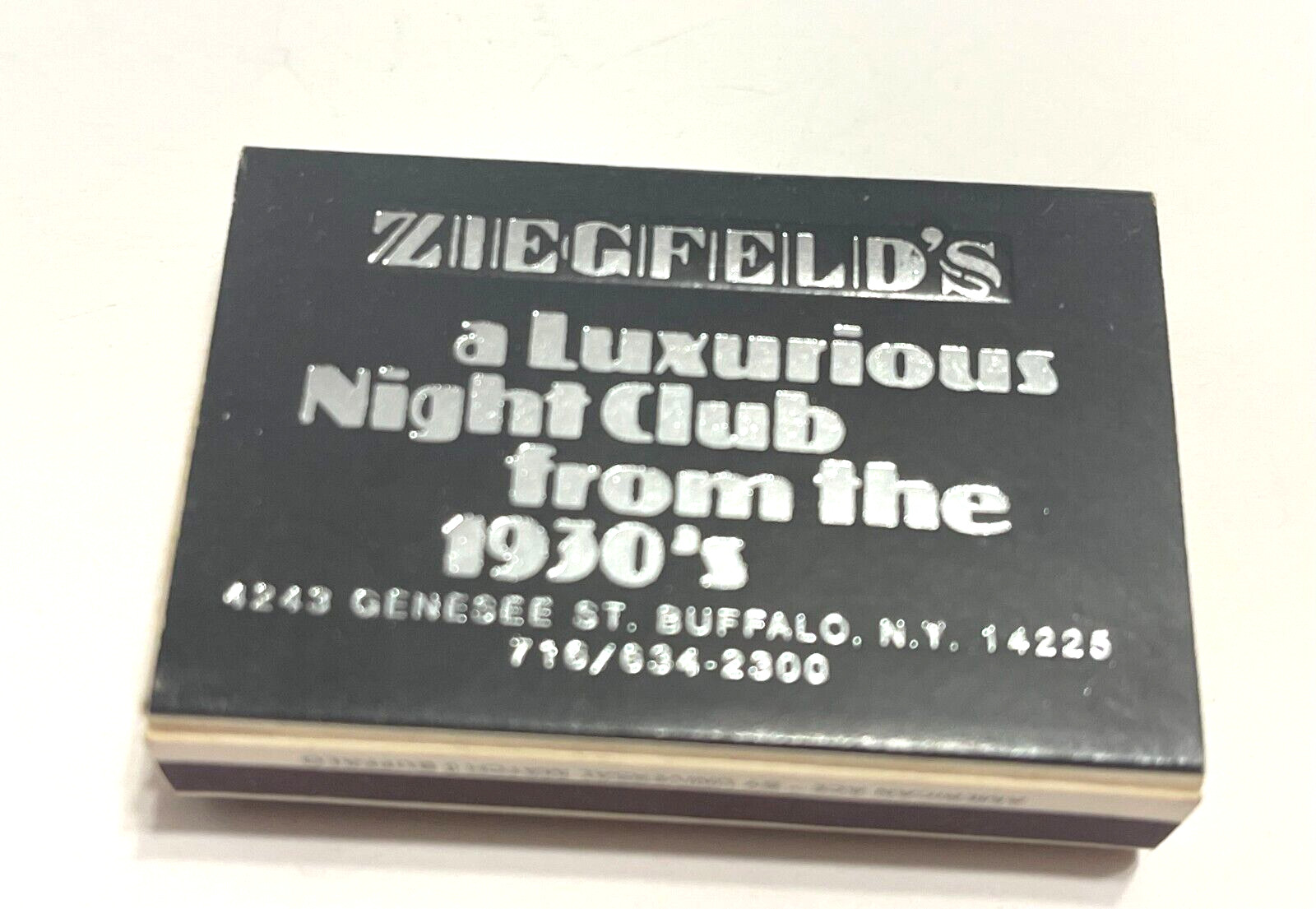 Vintage Matchbook Collectible Ephemera ZIEGFELD\'S NIGHT CLUB FROM THE 1930\'S