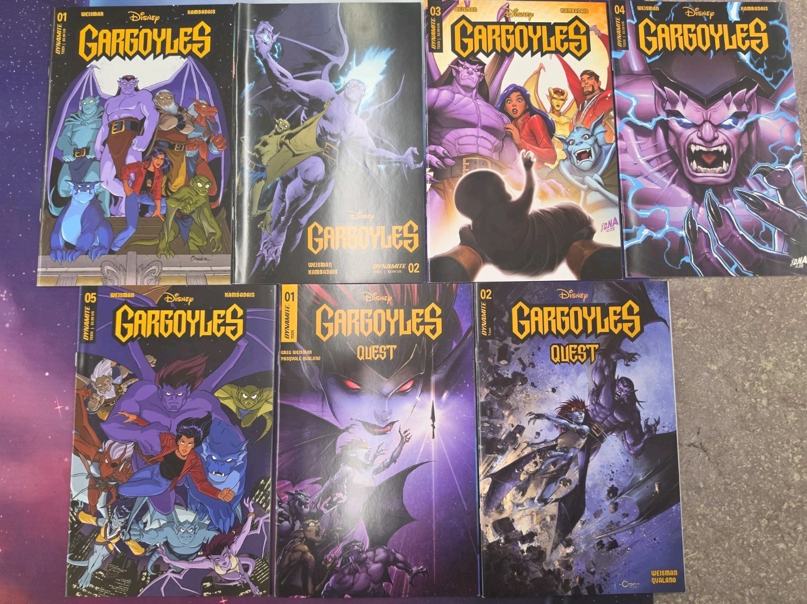 Gargoyles Comic: 1-5 (2022) Gargoyles Quest 1-2 Dynamite