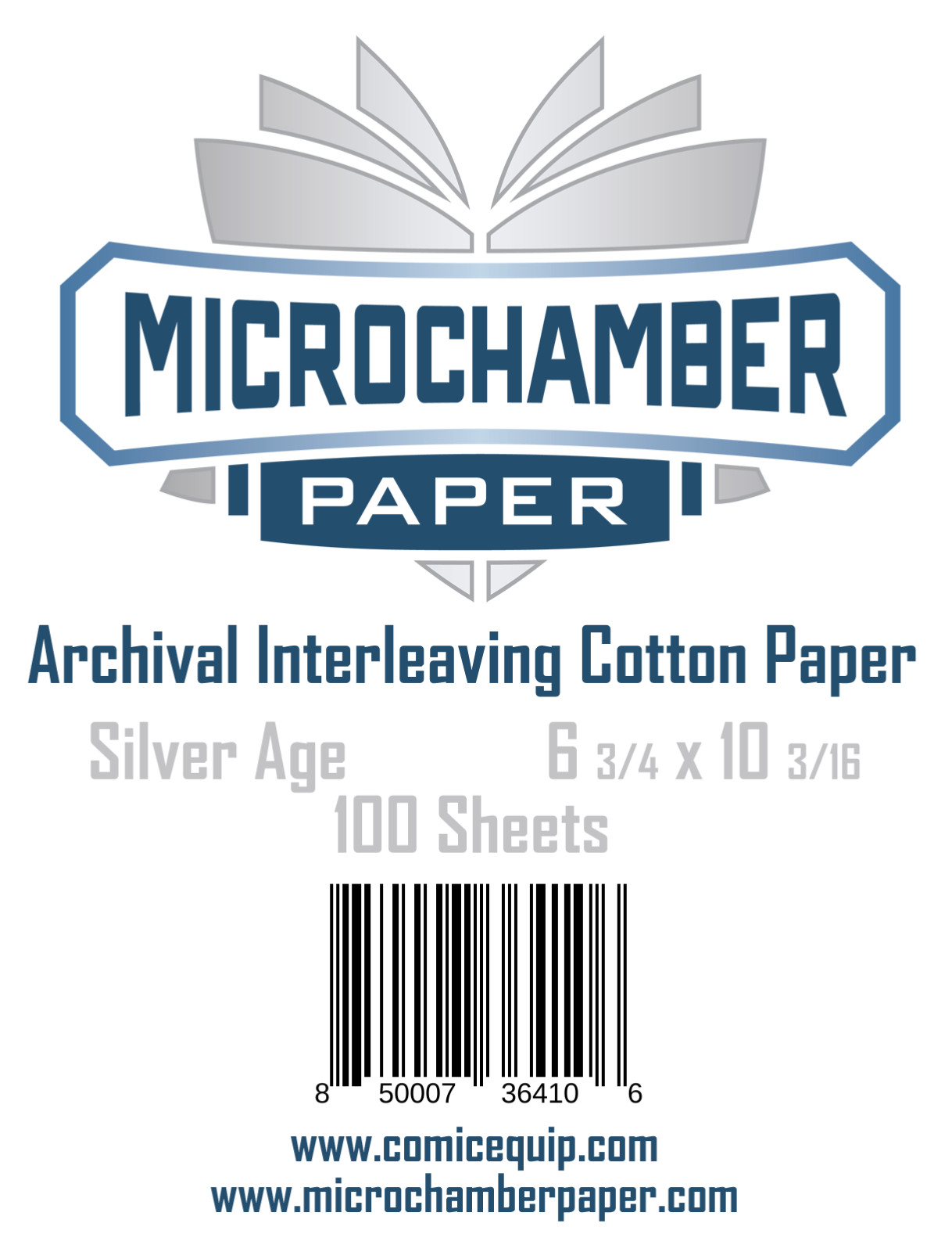 MicroChamber Paper Silver Size 100 Sheets 6-3/4\