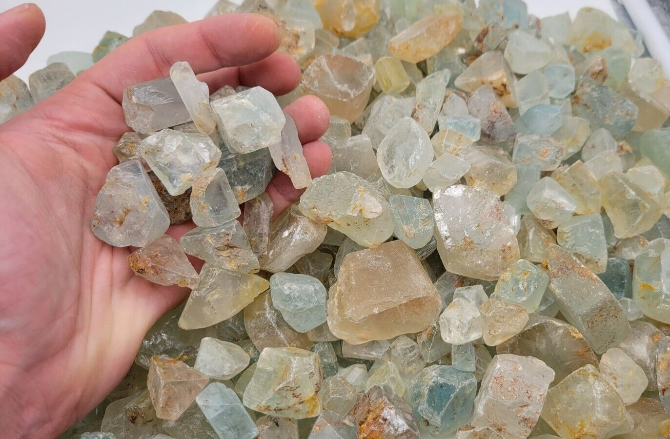 1000g Topaz Crystal LOT from Jos Plateau, Nigeria - Wholesale Rough Blue Topaz