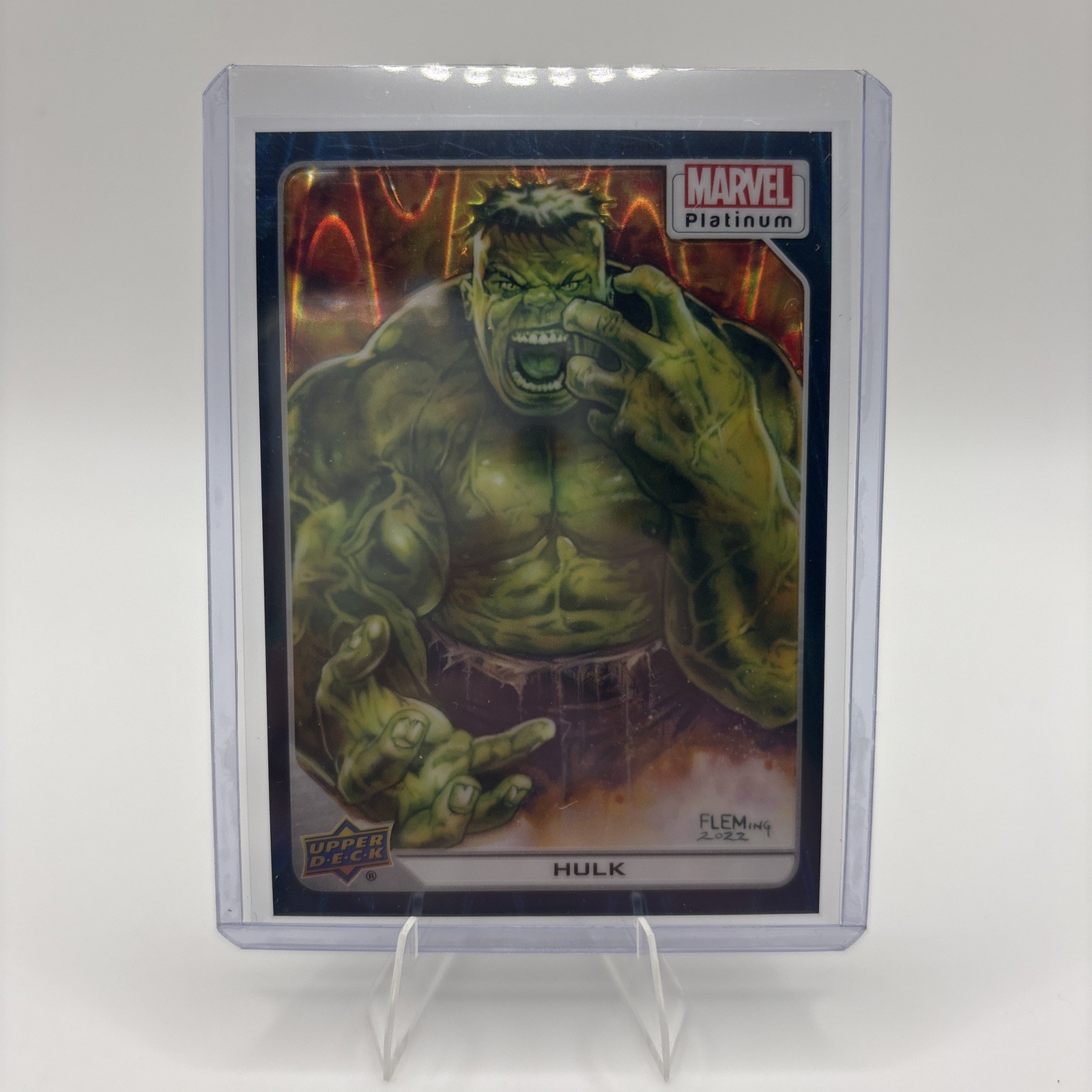 2023 UD MARVEL PLATINUM HULK #36 TEAL WAVE /799
