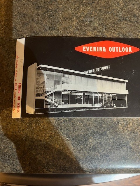 Antique Newspaper Pamphlet Evening Outlook  Behind the scenes