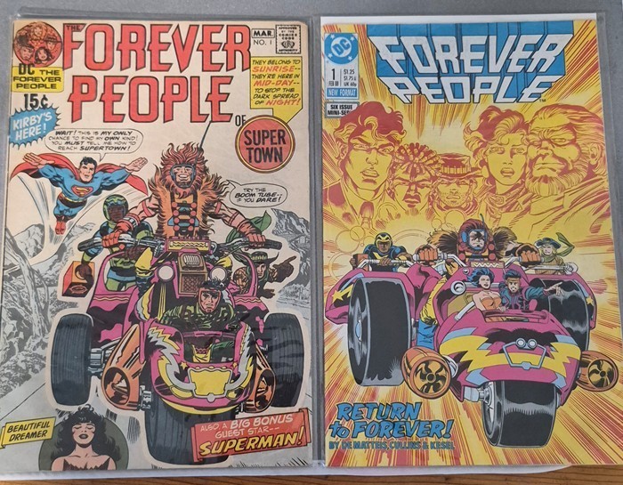 Forever People #1 1971 1st Full Appearance Darkseid Jack Kirby plus 1987 no. 1