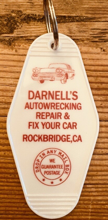 CHRISTINE inspired Darnells do it yourself Shop keytag