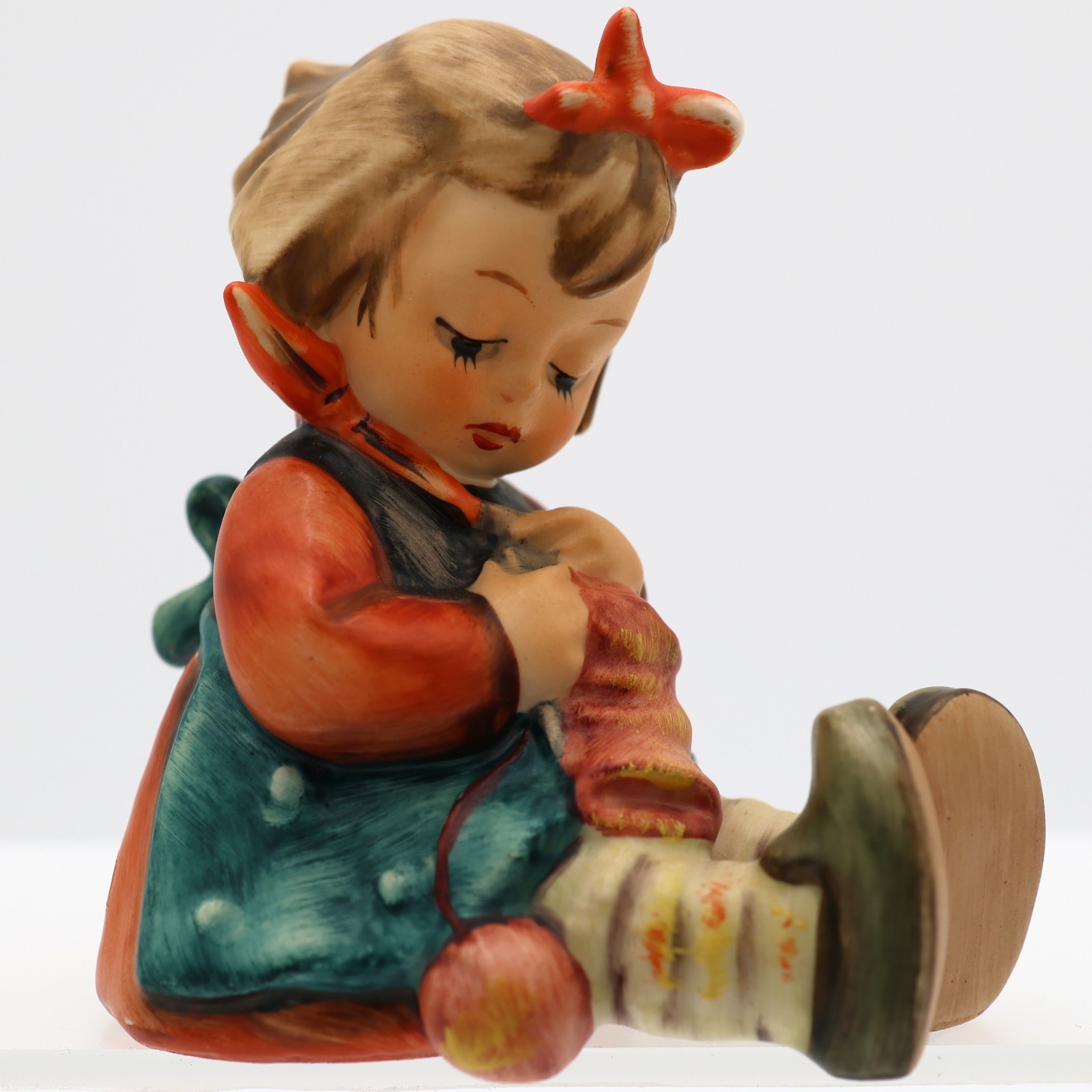 Hummel #432 Knit One, Purl One Figurine TMK-6 W. Germany 1984 Vintage Ex-Cond