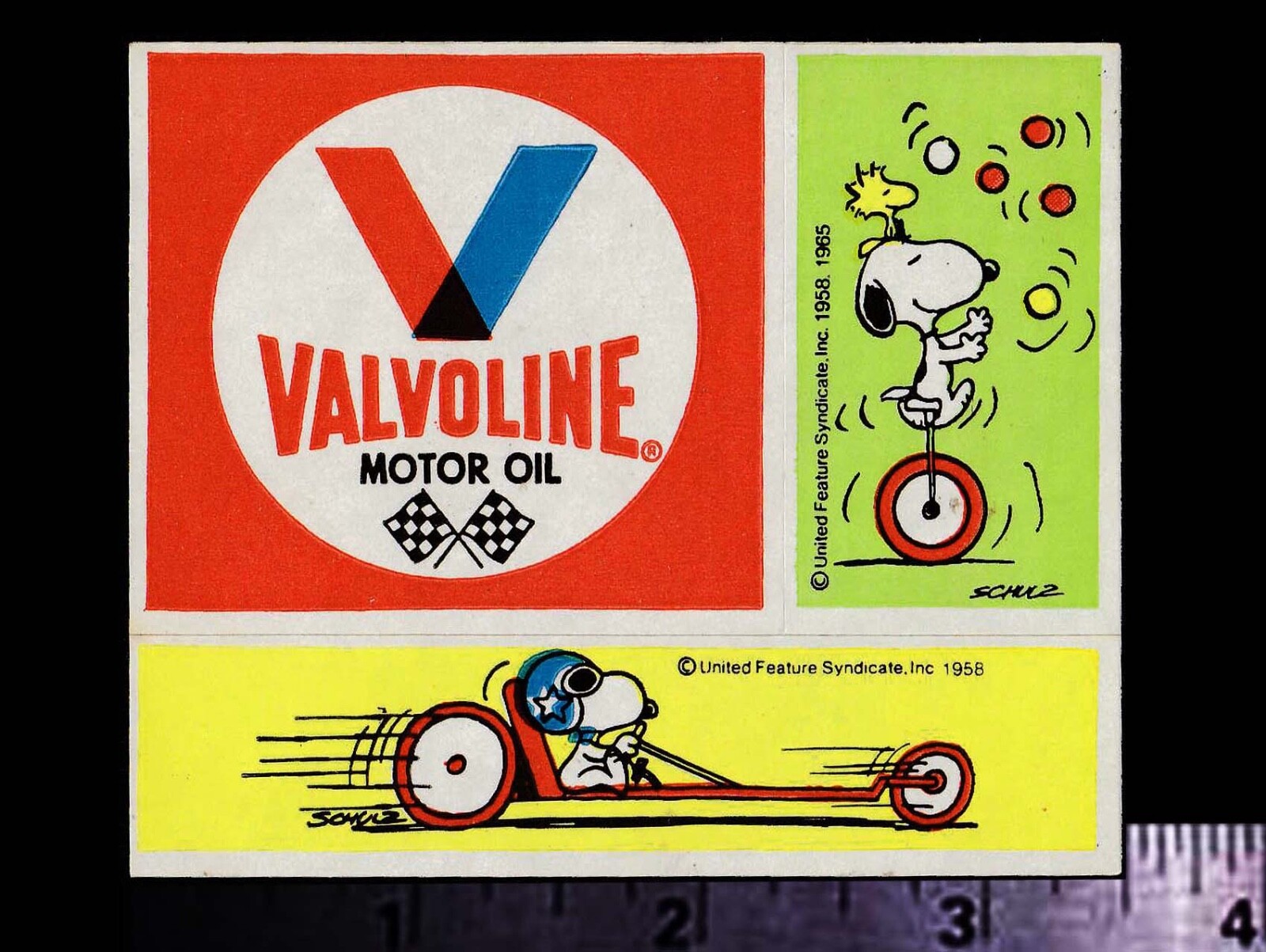 VALVOLINE Motor Oil - Original Vintage 1960's 70's Racing Decals/Stickers NHRA A