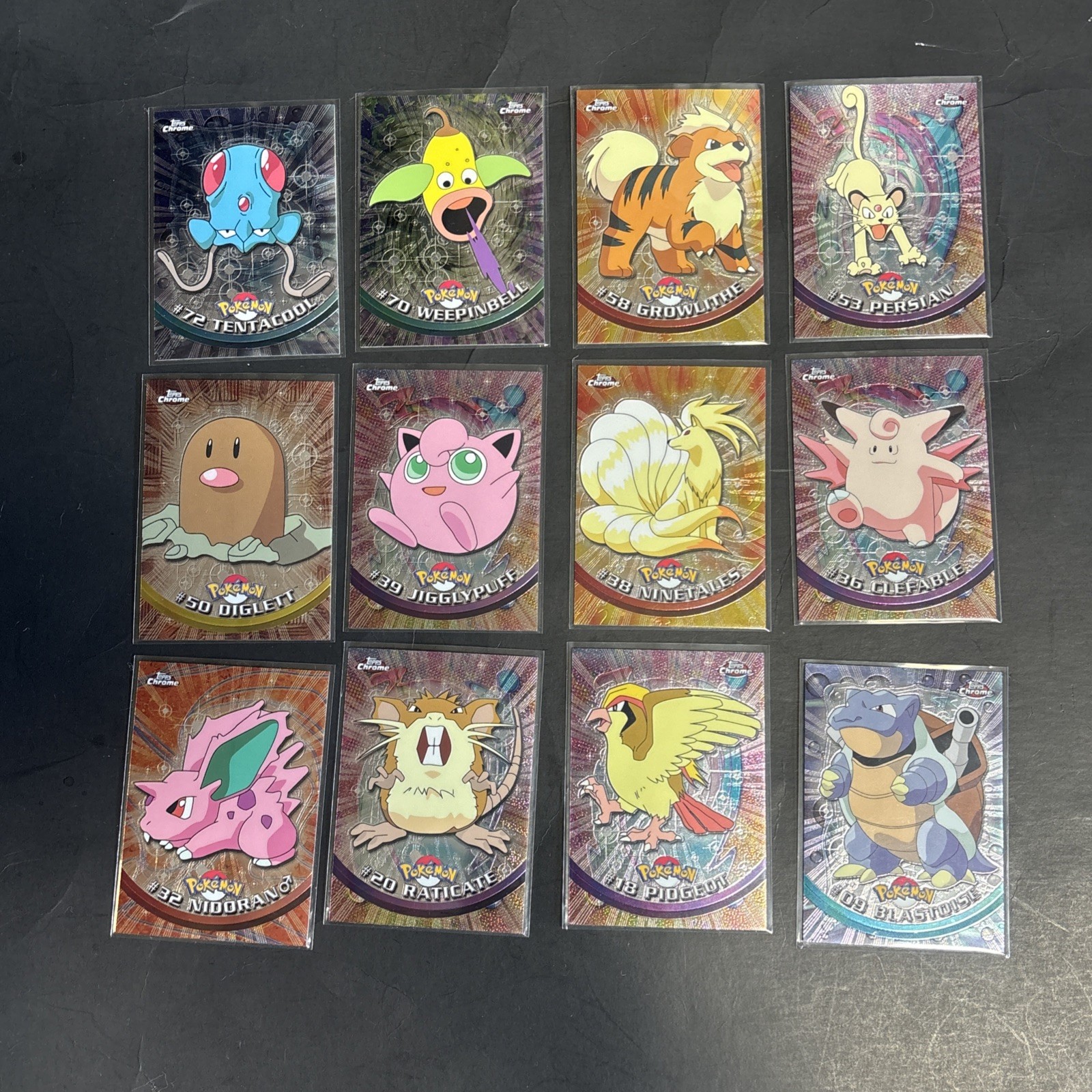 Topps Chrome 1999 Pokémon TV Animation Edition 12 card lot blostoise +++ + More