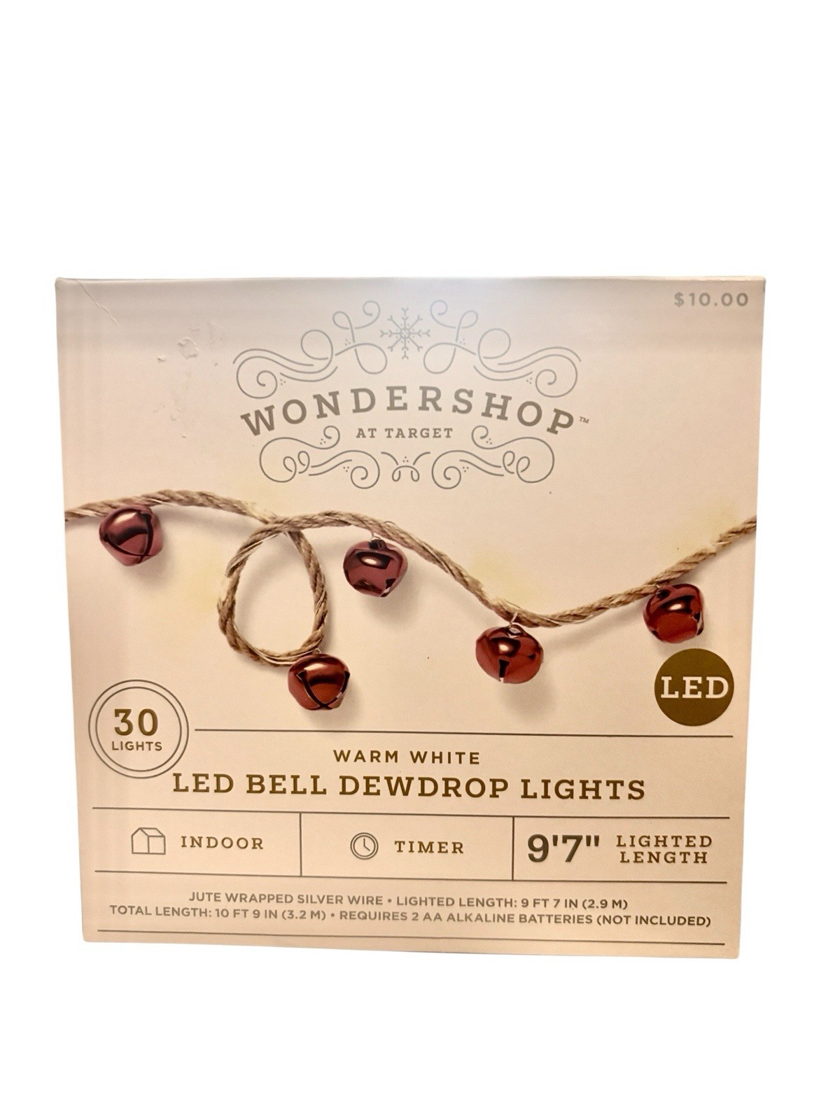 TARGET Wondershop LED BELL Dew Drop Lights 2023 NIB Battery Powered X25-243A
