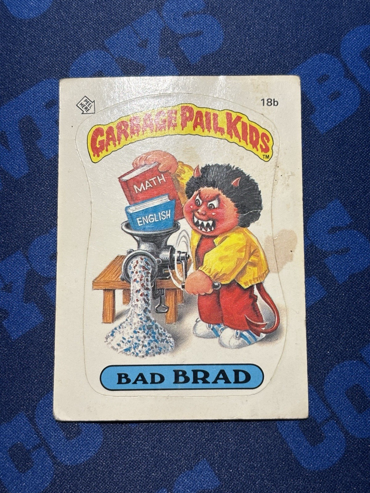 1985 Topps Garbage Pail Kids Card Series 1 OS1 Matte 18B Bad Brad GPK