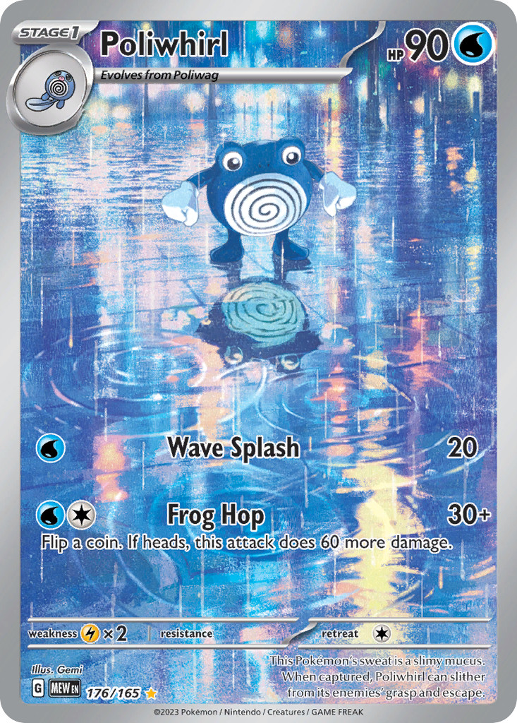 Pokemon Poliwhirl 176/165 Holo Illustration Rare 151 NM